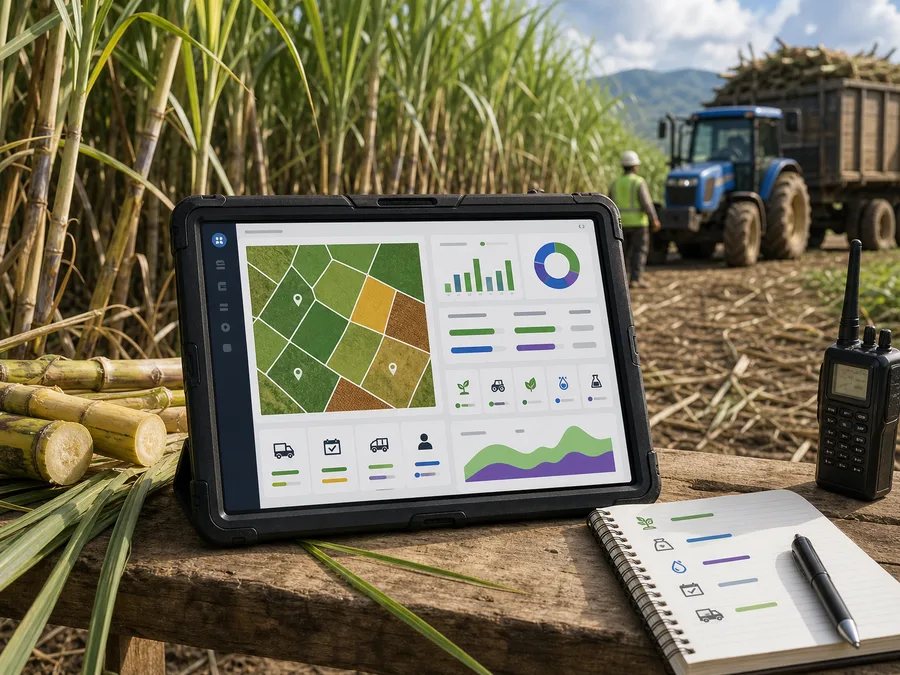 Sugarcane farm field tracking dashboard