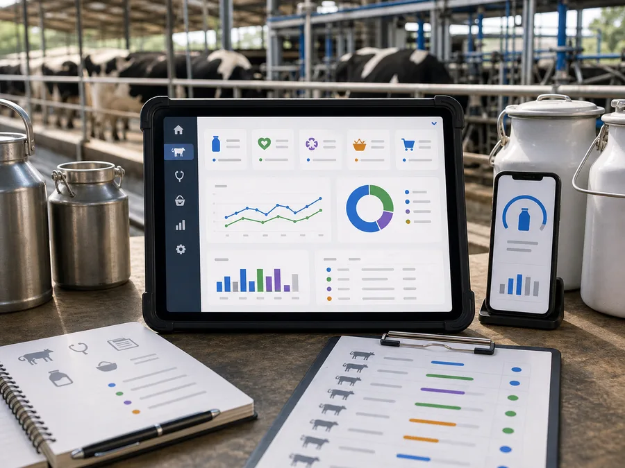 Dairy farm management dashboard