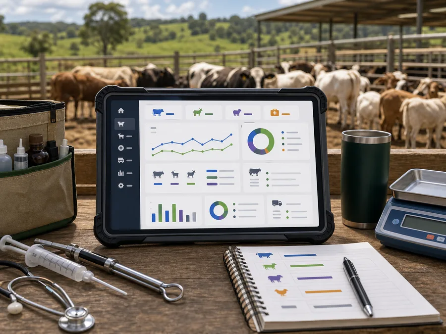 Livestock farm management dashboard