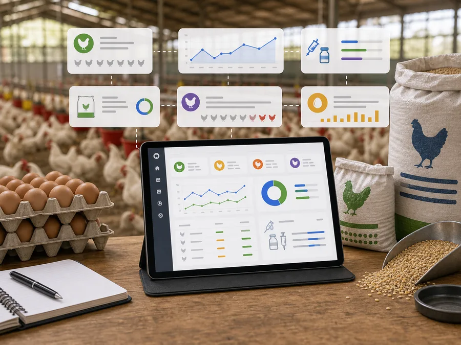 Poultry farm management dashboard