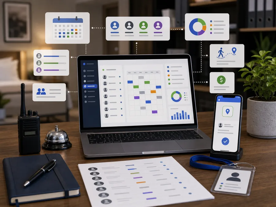 Hospitality HR scheduling dashboard