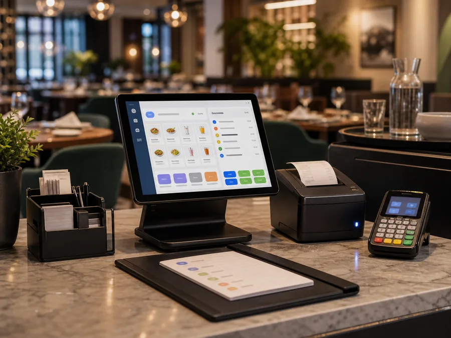Restaurant counter using POS software