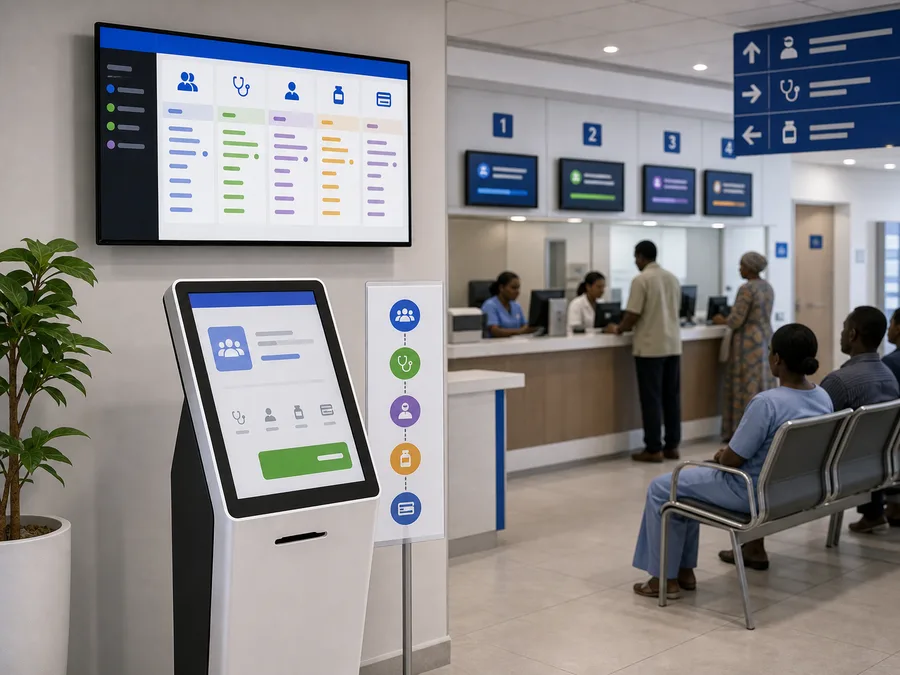 Hospital queue management display