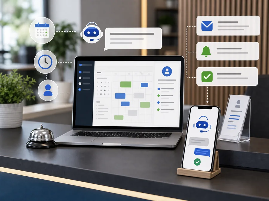 Booking reminder bot sending appointment messages